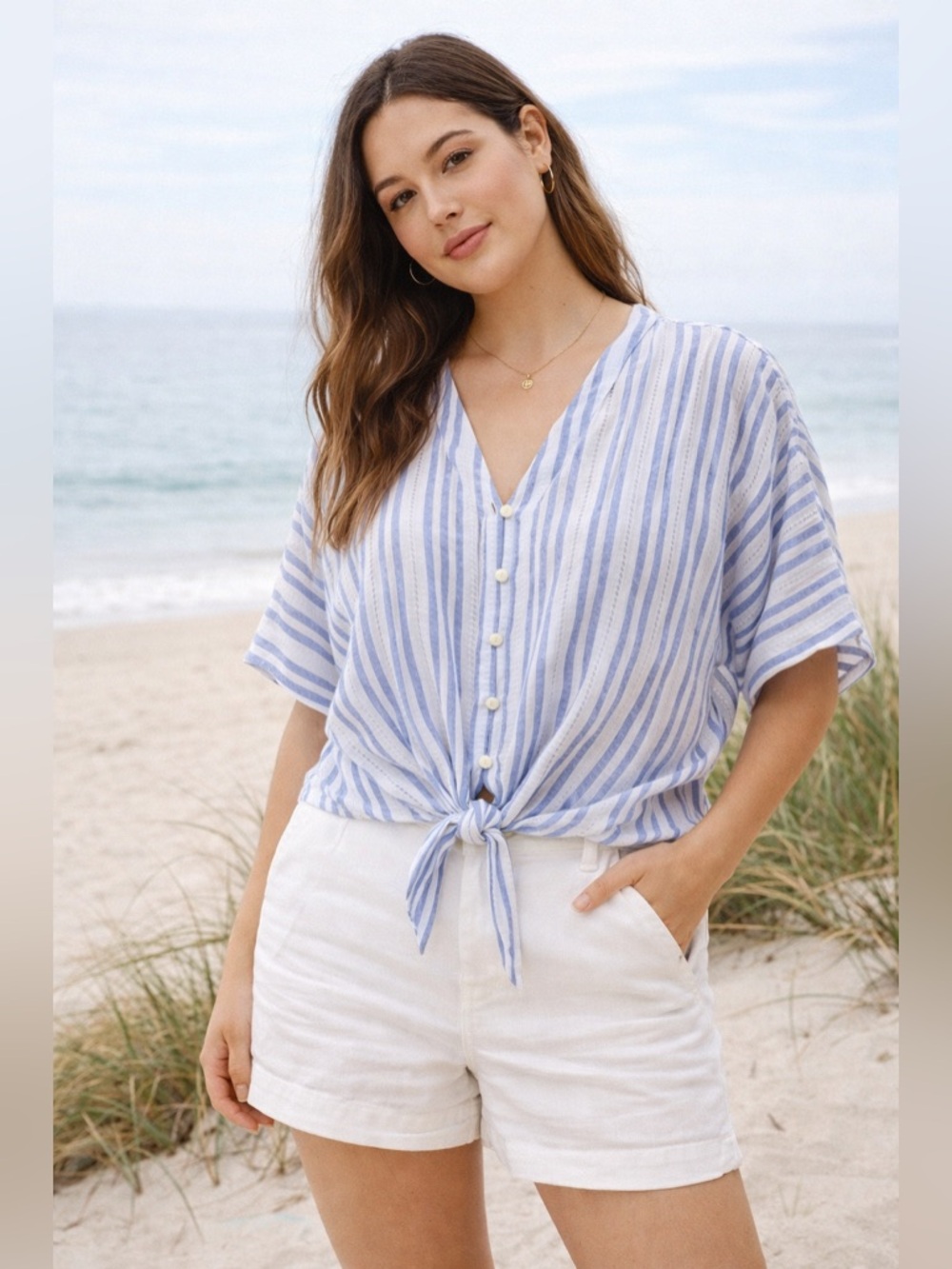 Rails | Linen Blend | The striped Catalina Top Size XS